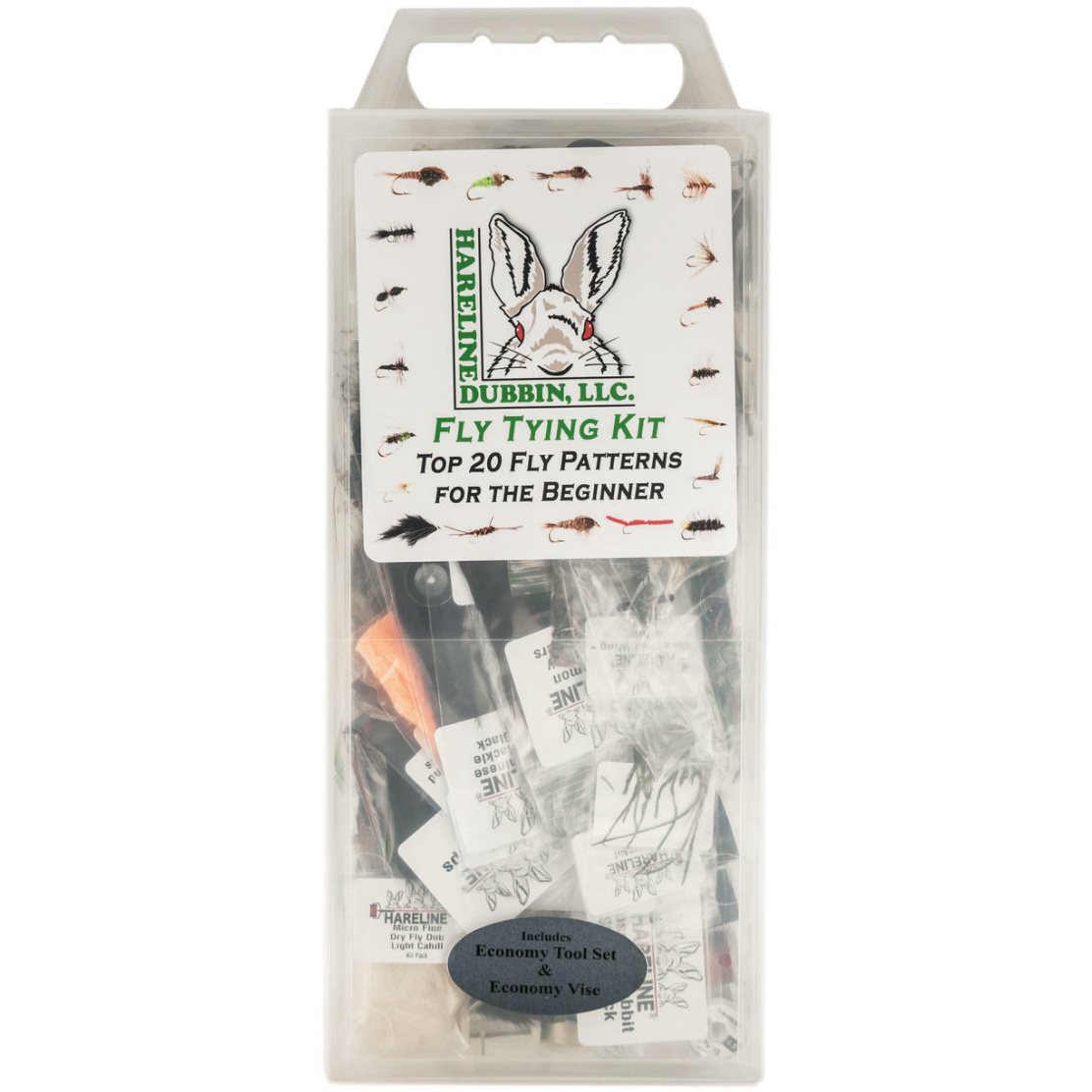 Hareline Fly Tying Material Kit With Economy Tools and Vise - Hareline  Dubbin
