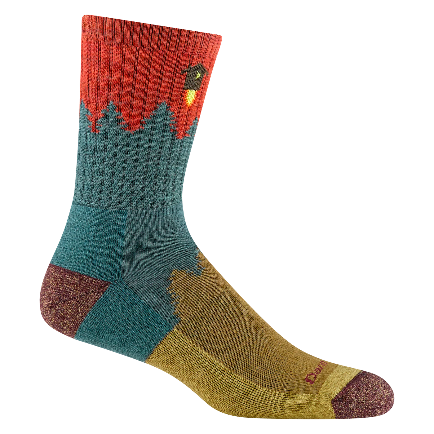 Darn Tough Men's Number 2 Micro Crew Midweight Hiking Socks Style 1974