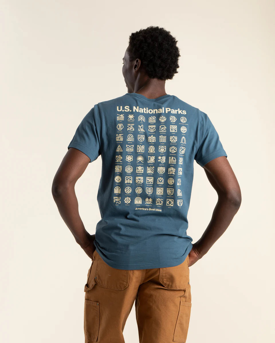 U.S. National Parks Unisex Short Sleeve Tee w/ Pocket