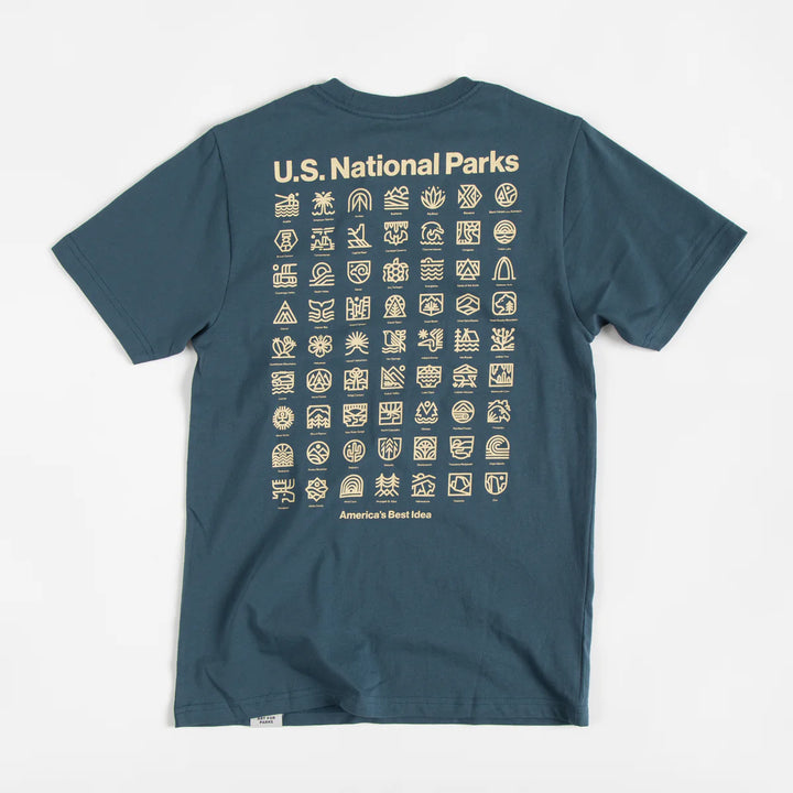 U.S. National Parks Unisex Short Sleeve Tee w/ Pocket