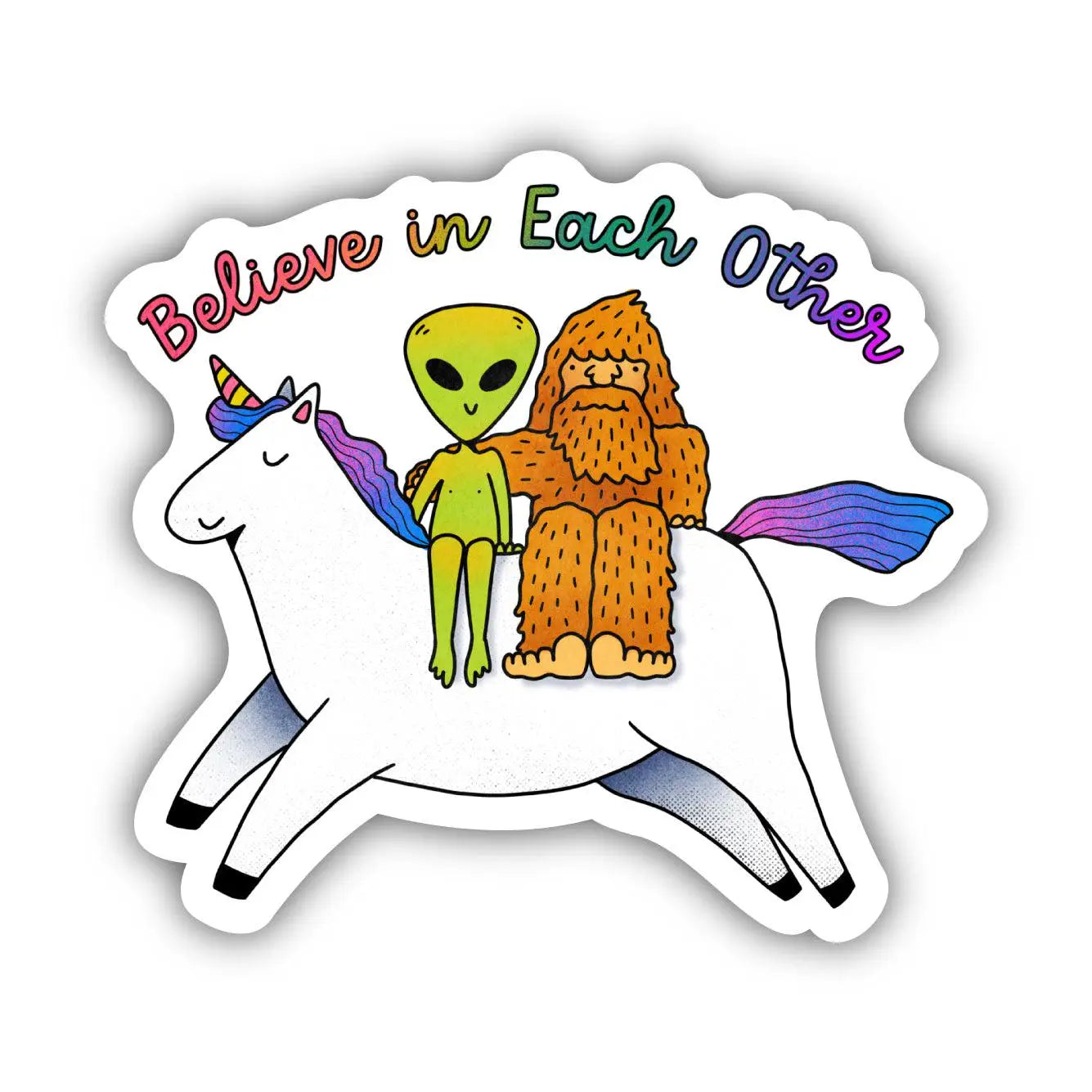 Big Moods 'Believe in Yourself' Mythical Creatures Sticker