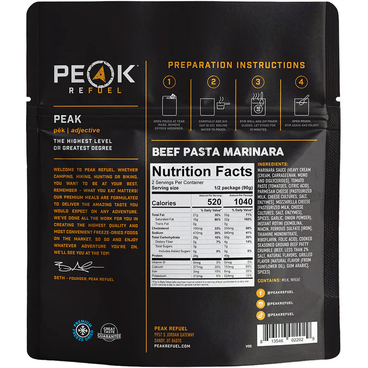 Beef Pasta Marinara