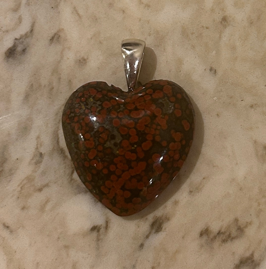 Crystal Creek Gems: Poppy Jasper Heart Pendant