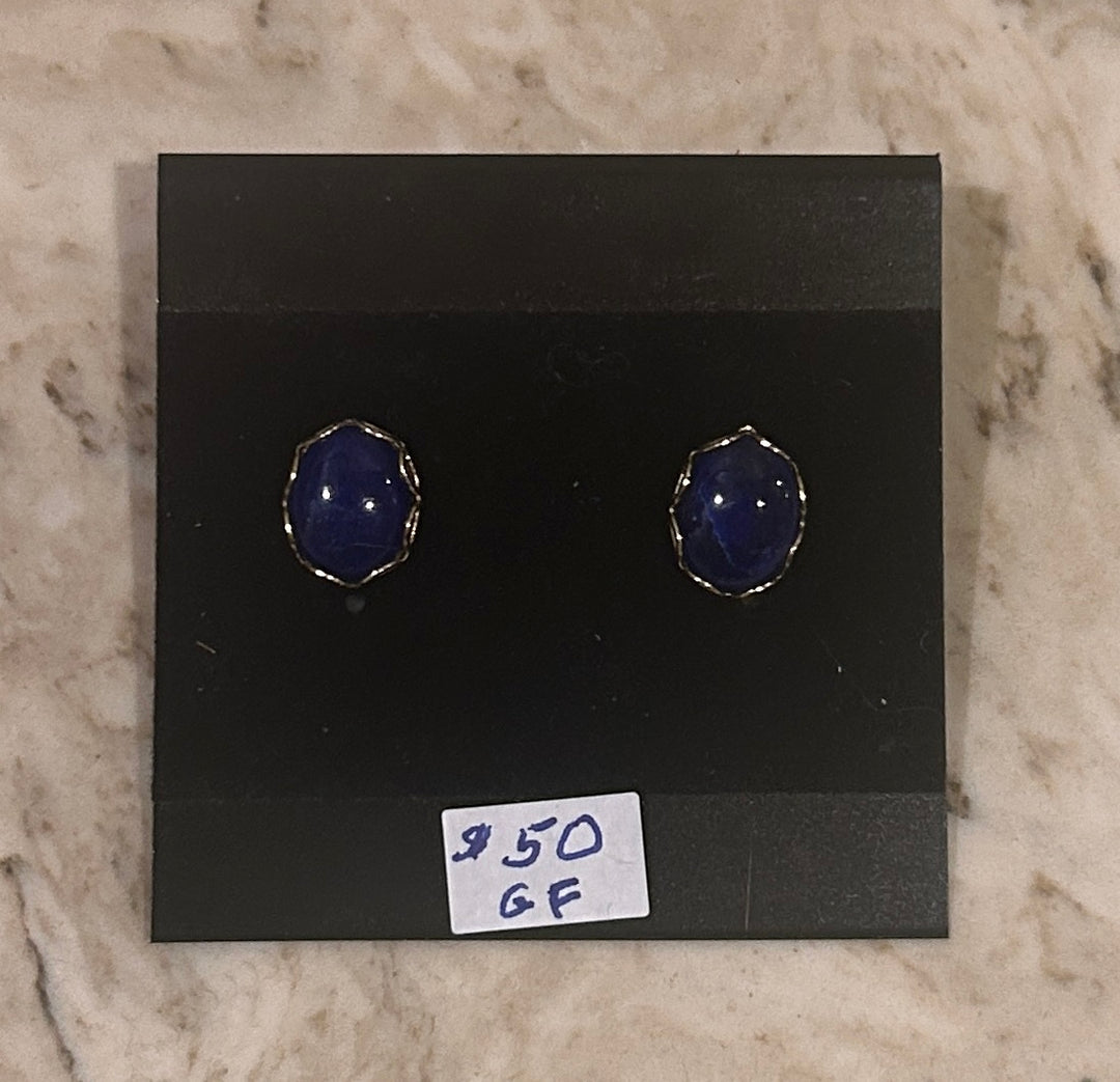 Crystal Creek Gems: Lapis Earrings (Gold Filled)