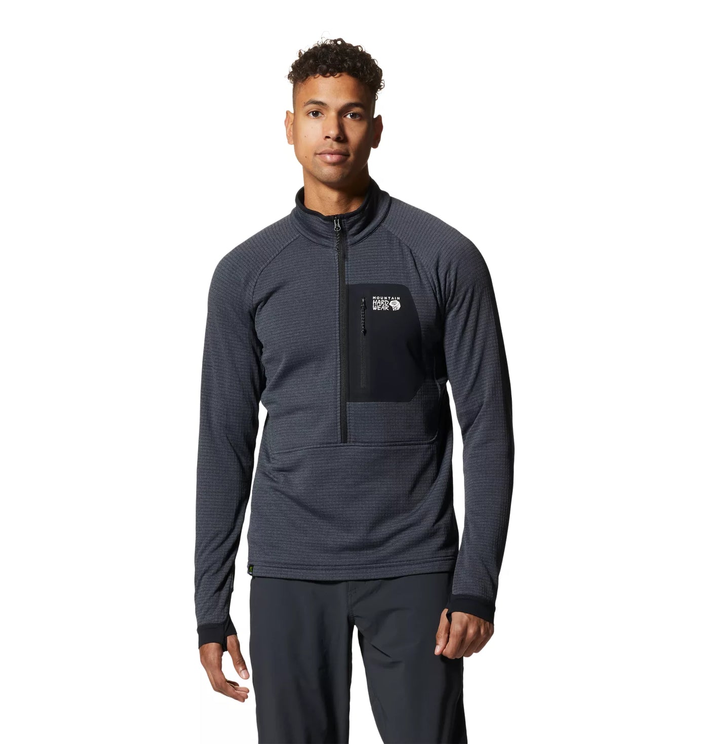 Mountain Hardwear Men's Polartec Power Grid Full-Zip Fleece Hoodie