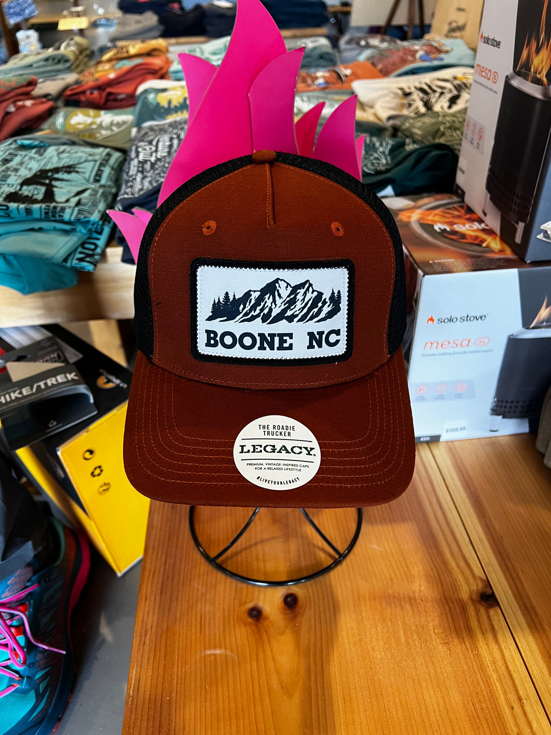 Boone Roadie Trucker Hat - Copper Slub/Black