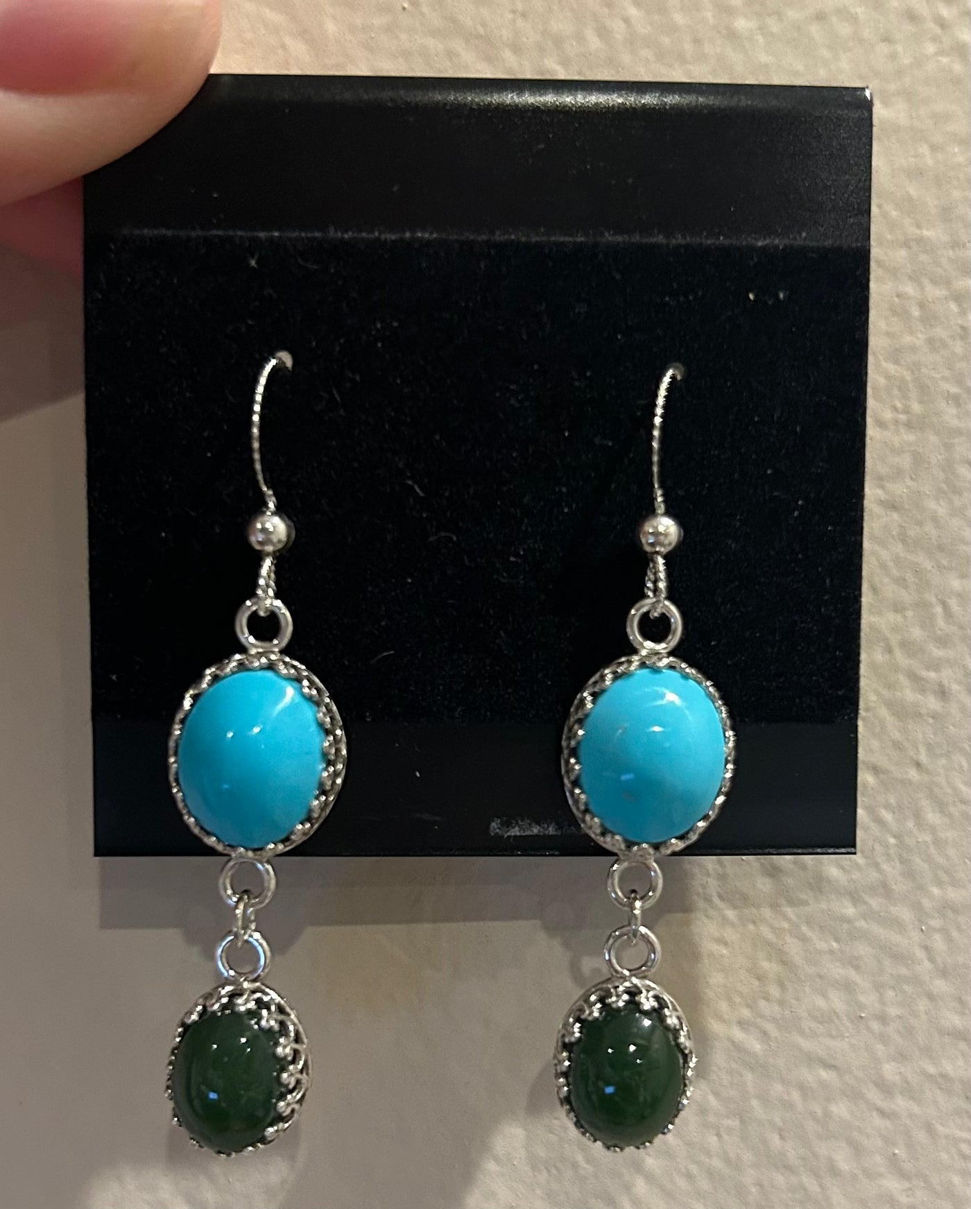Crystal Creek Gems: Turquoise/Jade Earrings
