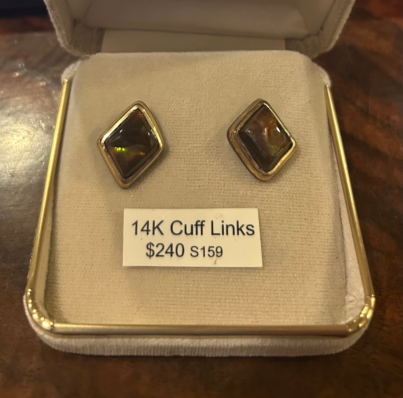 Crystal Creek Gems: Fire Agate Cuff Links