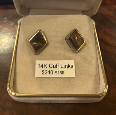 Crystal Creek Gems: Fire Agate Cuff Links