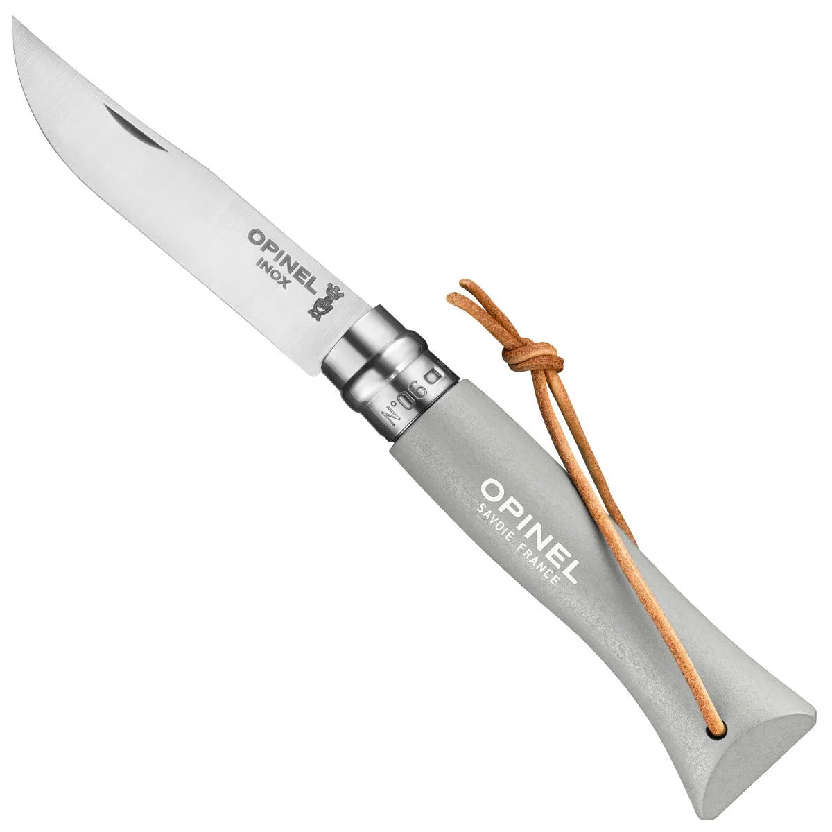 Opinel No.06 Stainless Steel Folding Knife with Lanyard