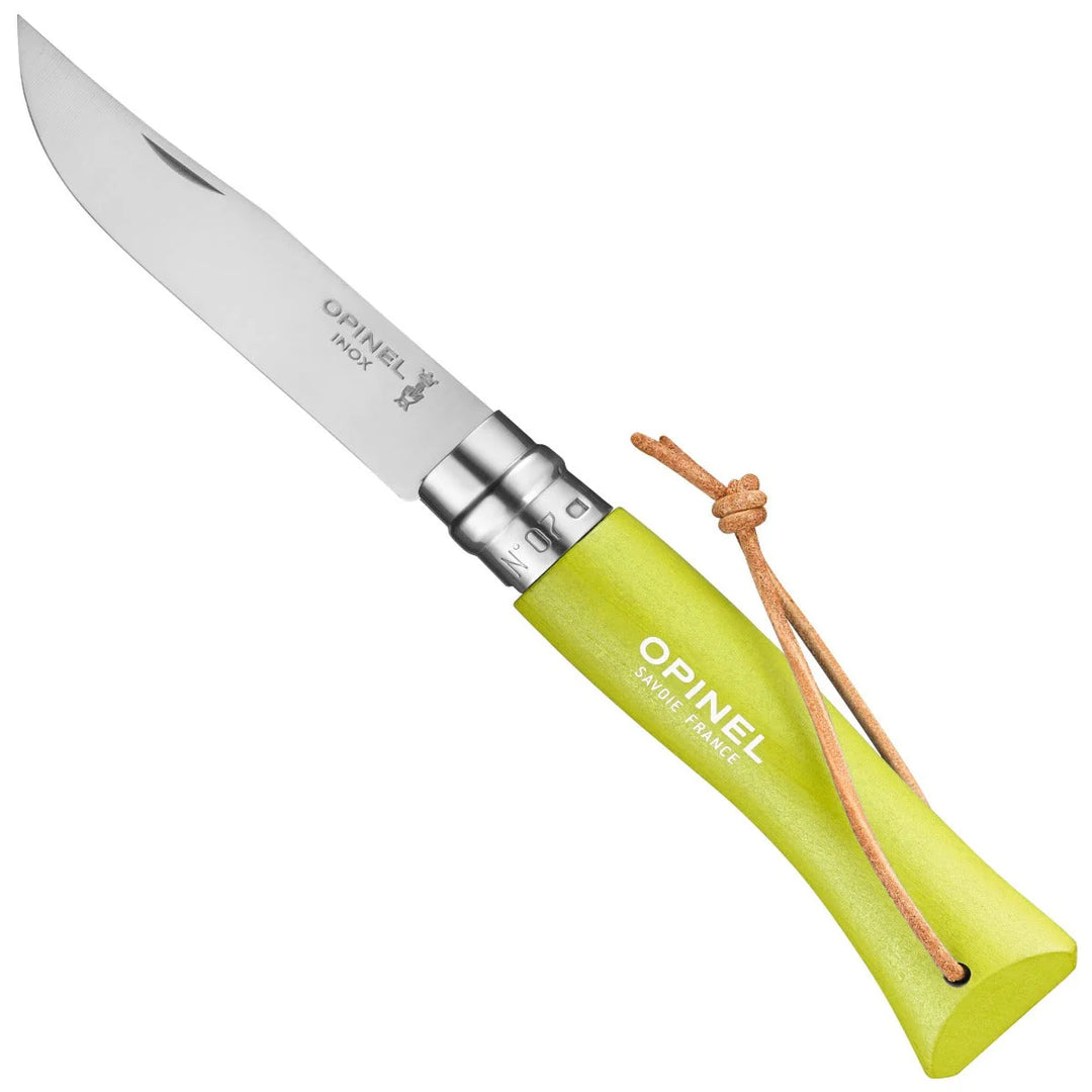 Opinel No.07 Stainless Steel Pocket Knife with Lanyard