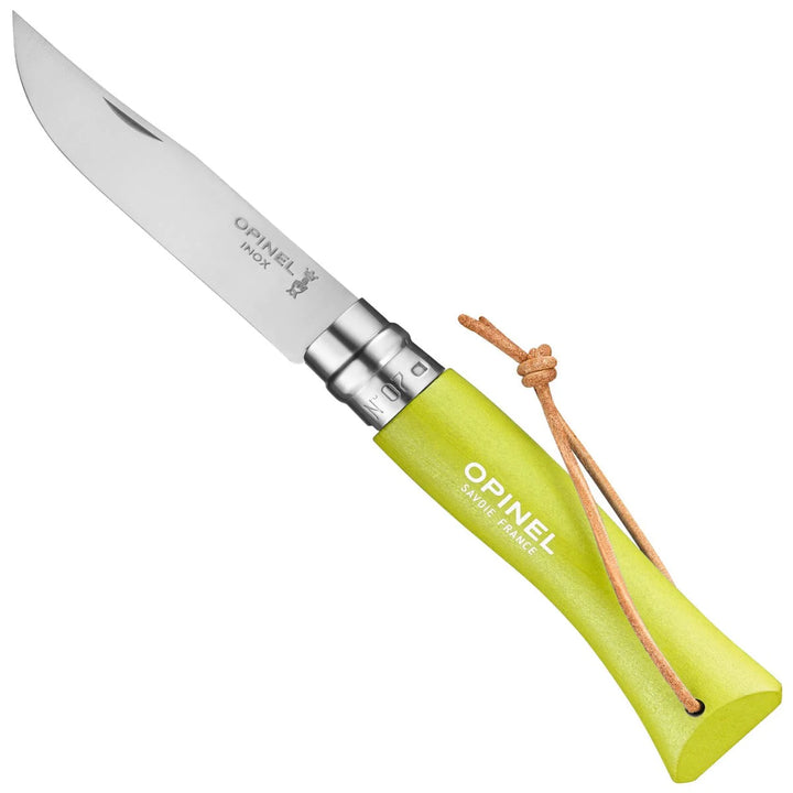 Opinel No.07 Stainless Steel Pocket Knife with Lanyard