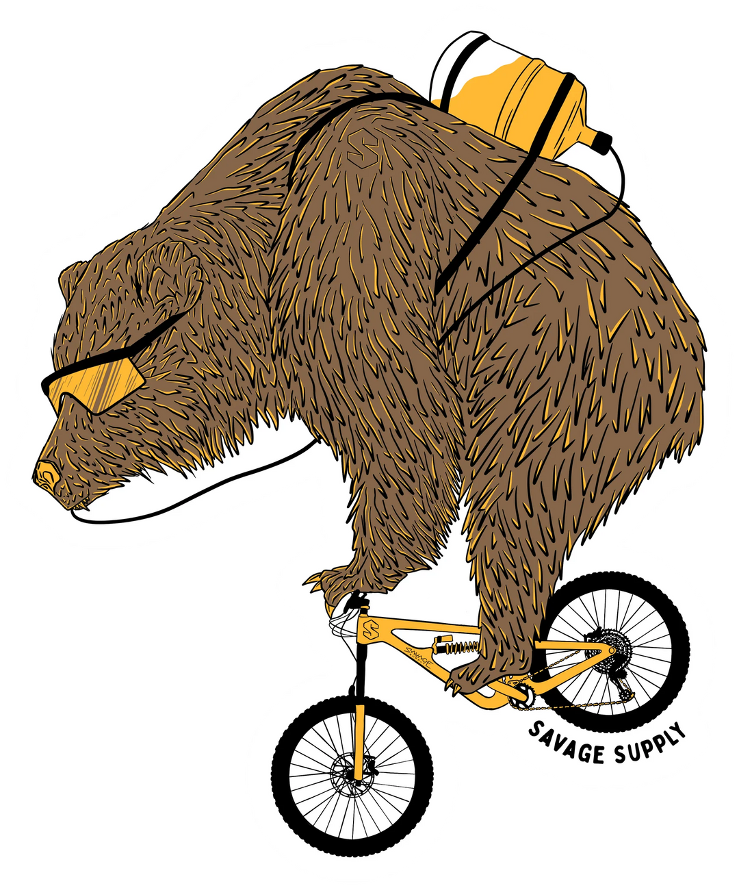 Savage Supply Biker Bear Sticker