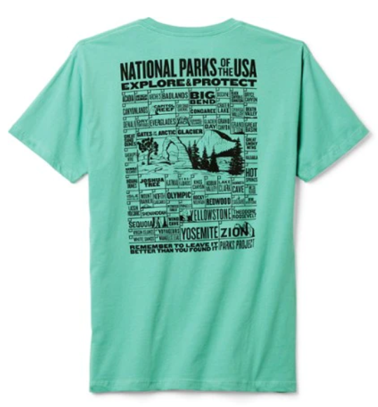 Parks Project National Parks of The United States Checklist Tee