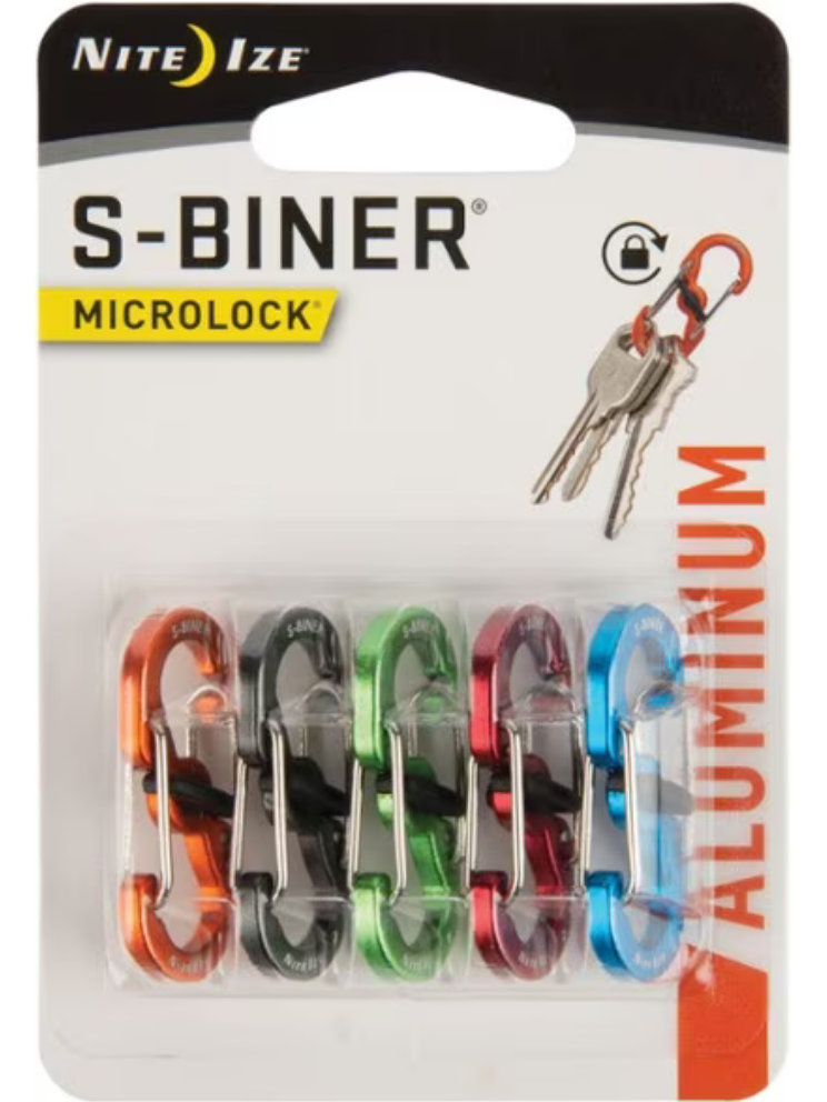 Nite Ize MicroLock S-Biner Keychains - Package of 5