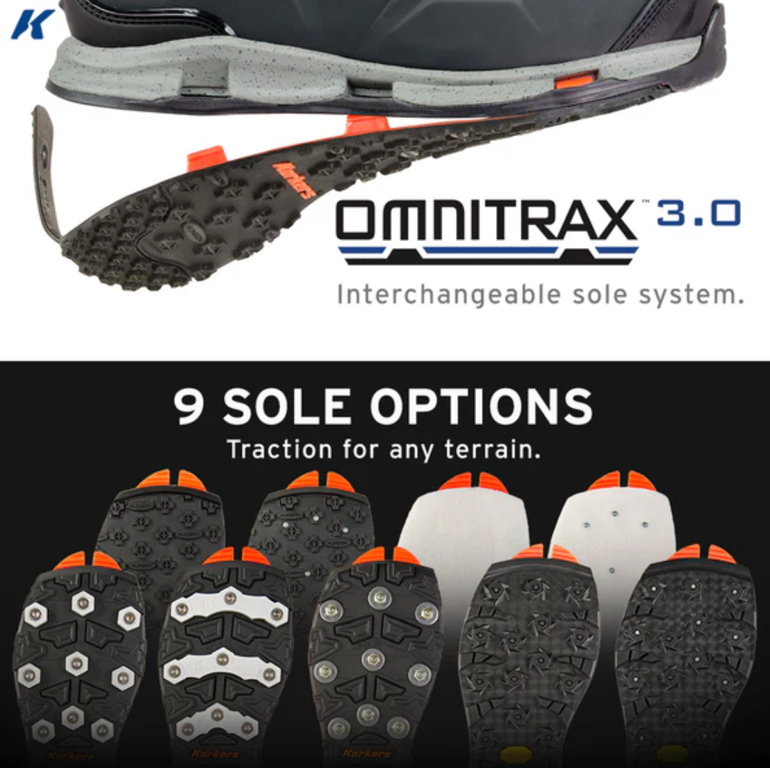 Korkers Bantam Lite with Felt & Kling-On Soles