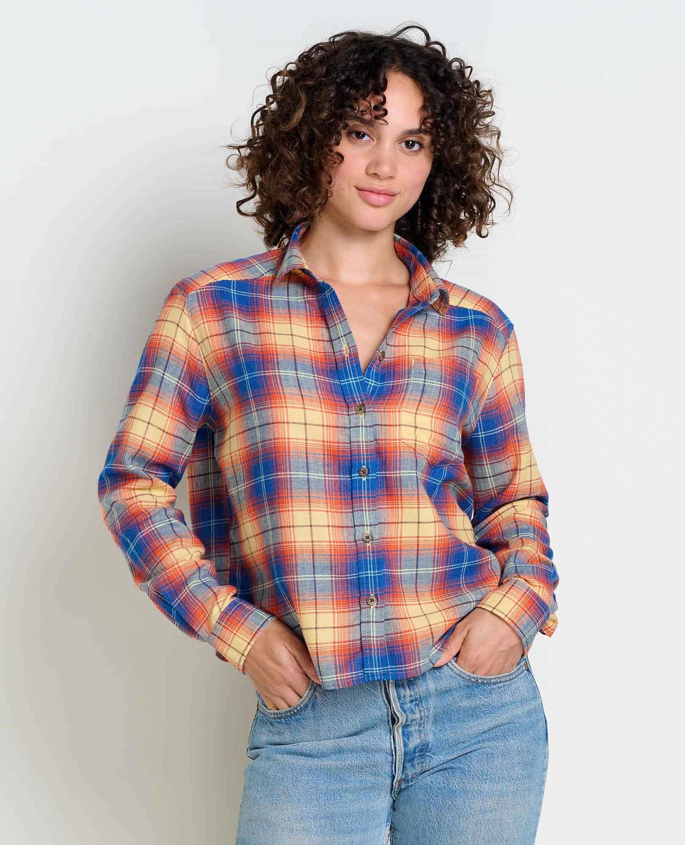 Toad & Co Women's Re-form Flannel Boxy Long Sleeve Shirt