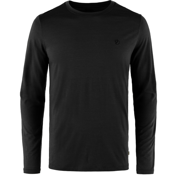 Men's Abisko Wool Long-Sleeve T-Shirt in Black