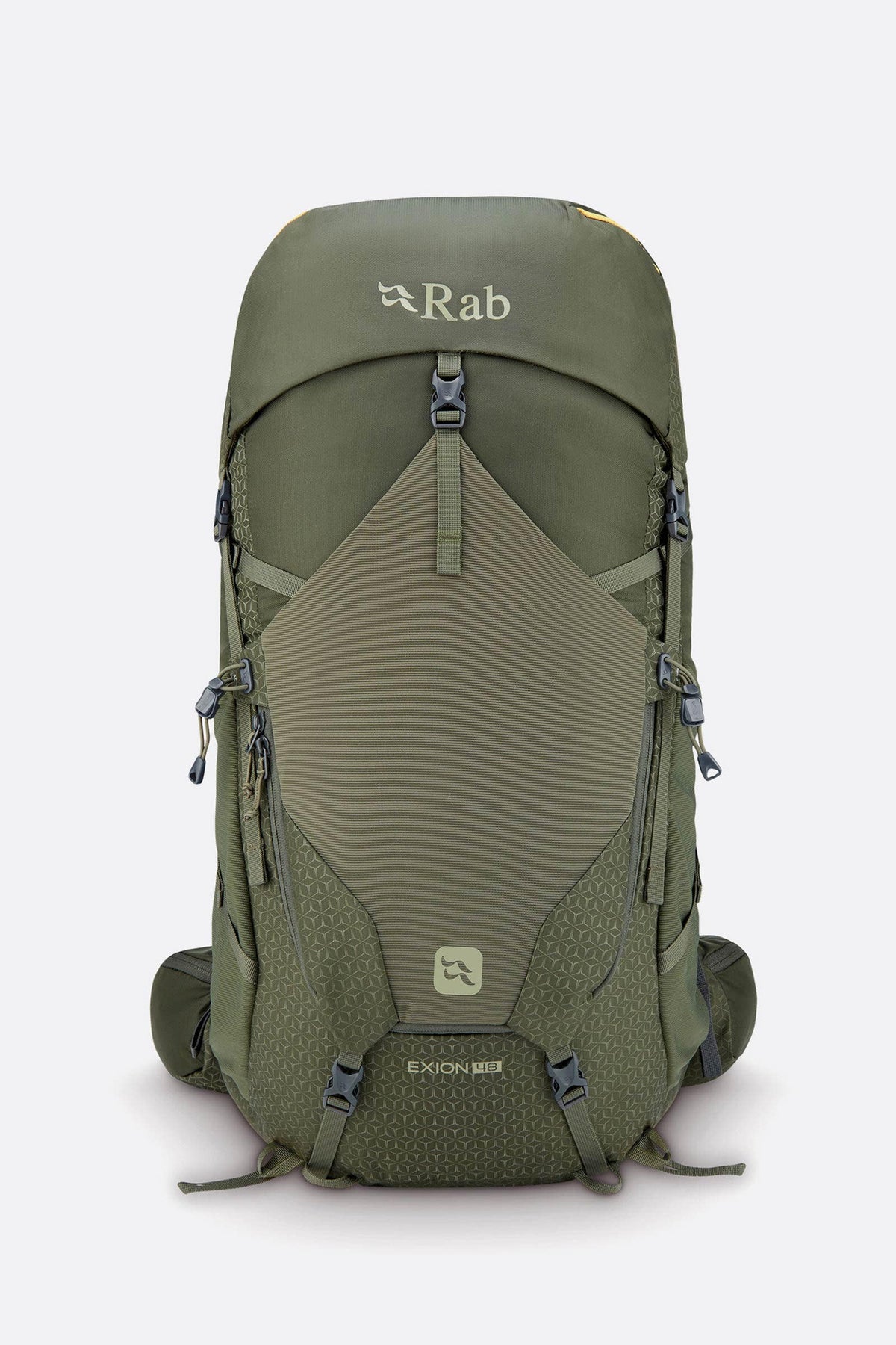 RAB Exion 48 backpack in Army, front