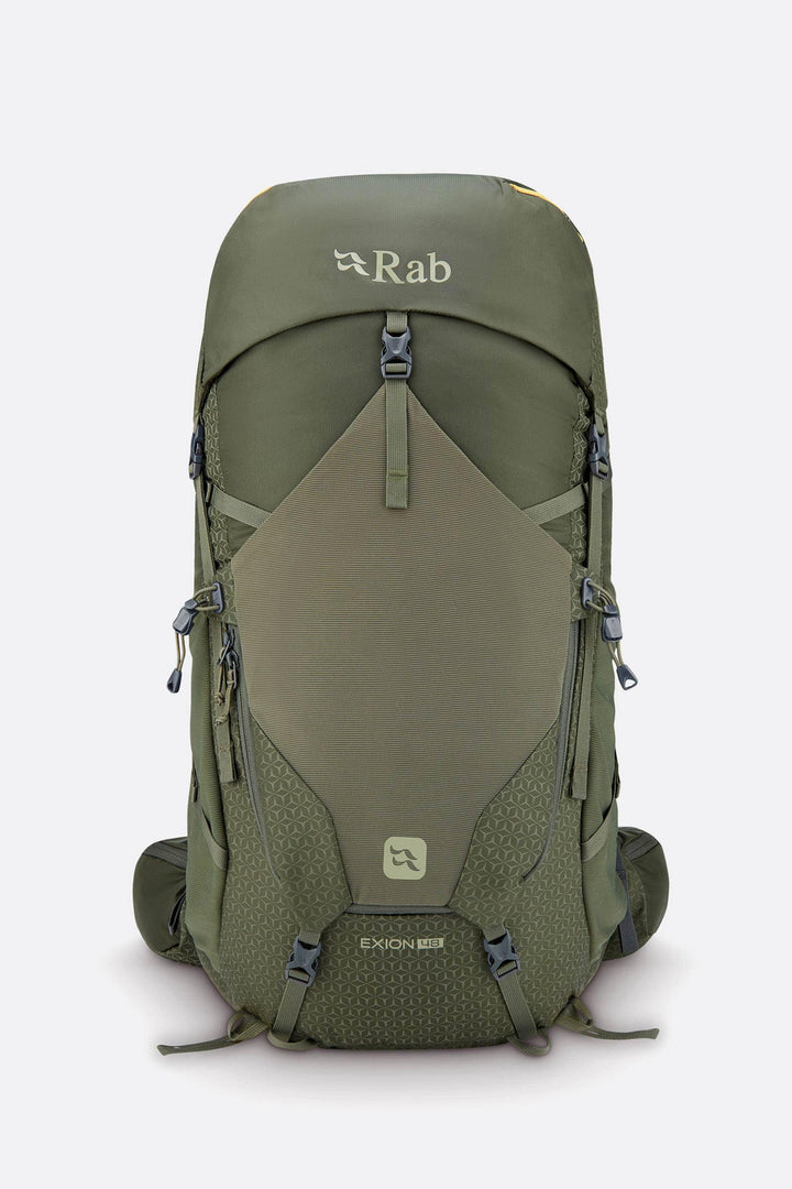 RAB Exion 48 backpack in Army, front