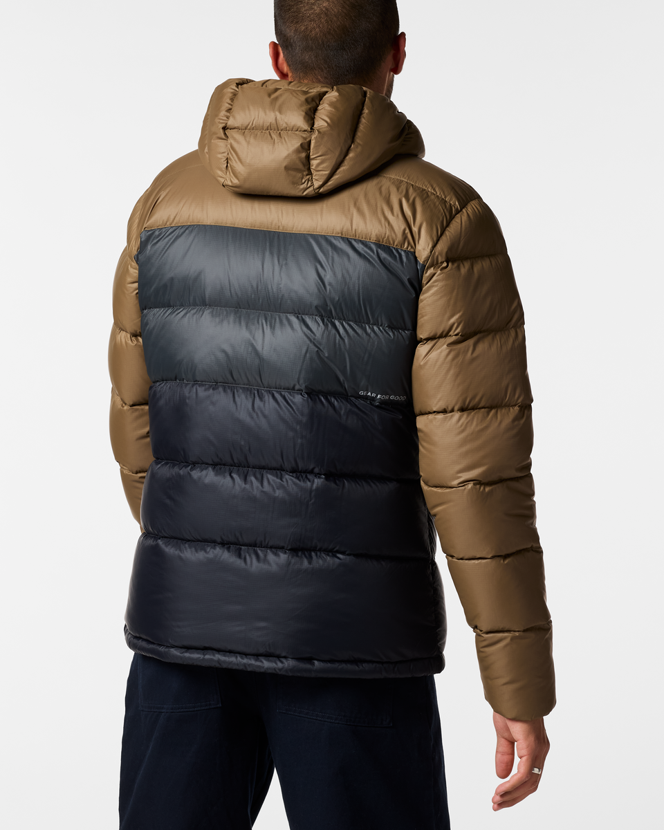 Fuego Max Down Hooded Jacket - Men's — Dune Charcoal and Black — image 2