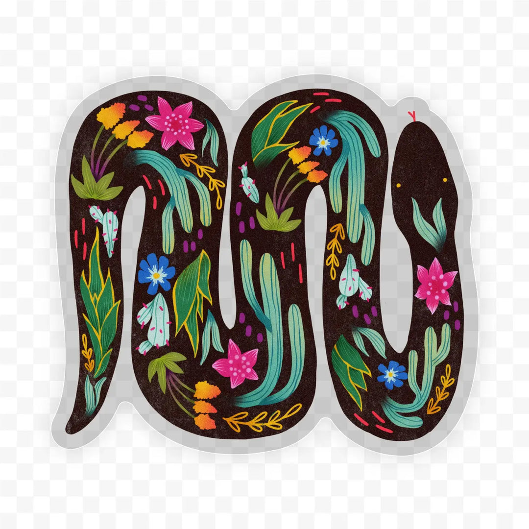 Big Moods Desert Landscape on Black Snake Sticker