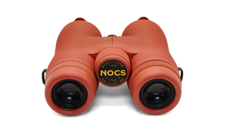 Nocs Provisions Field Issue 10x42 binoculars in Brick Red - back view