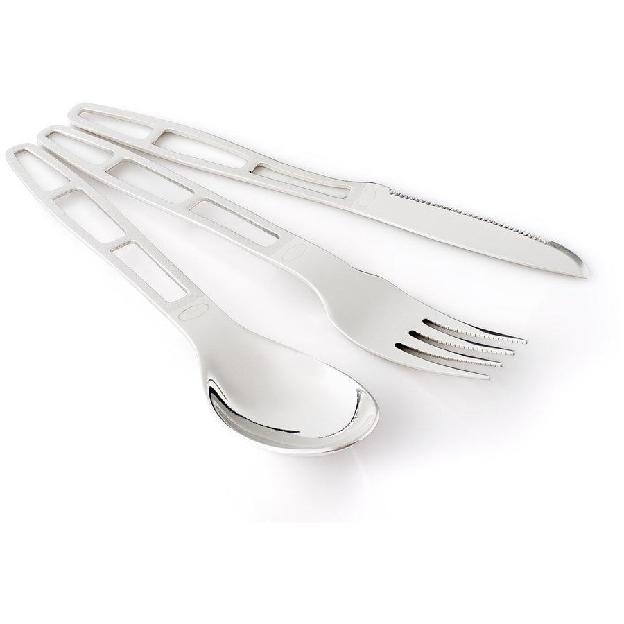 GSI Outdoors Glacier 3-Piece Stainless Cutlery Set