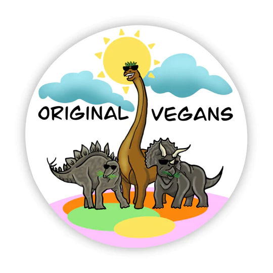 Big Moods Original Vegans Dinosaurs Sticker