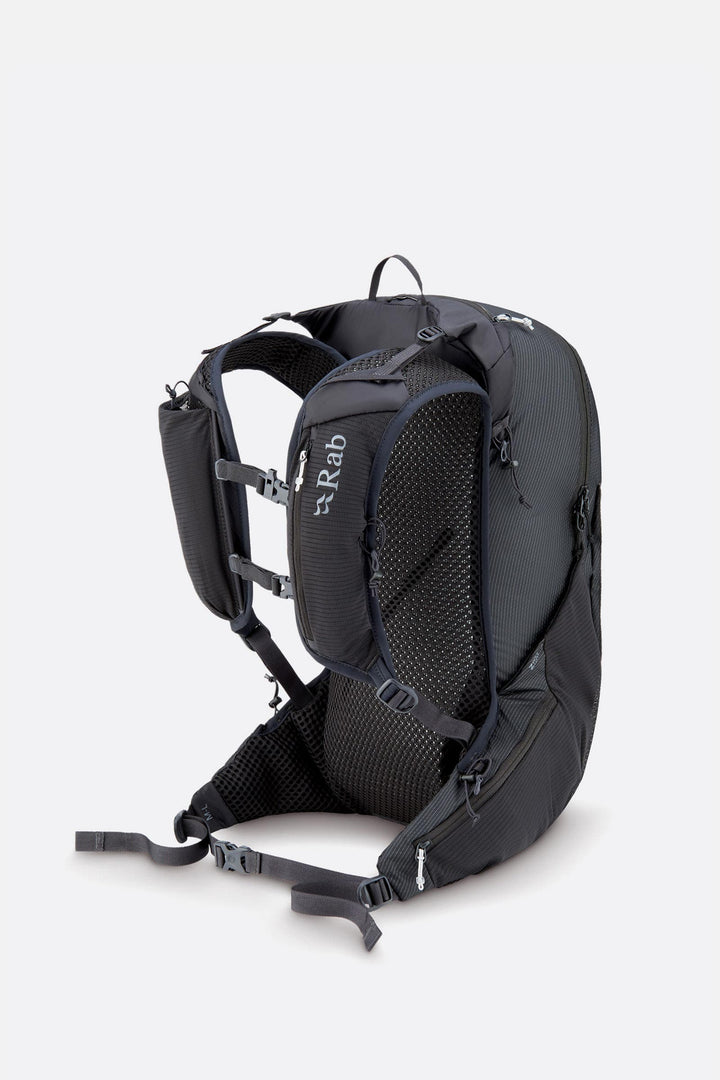 RAB Nitron 25 backpack in Anthracite, rear angle