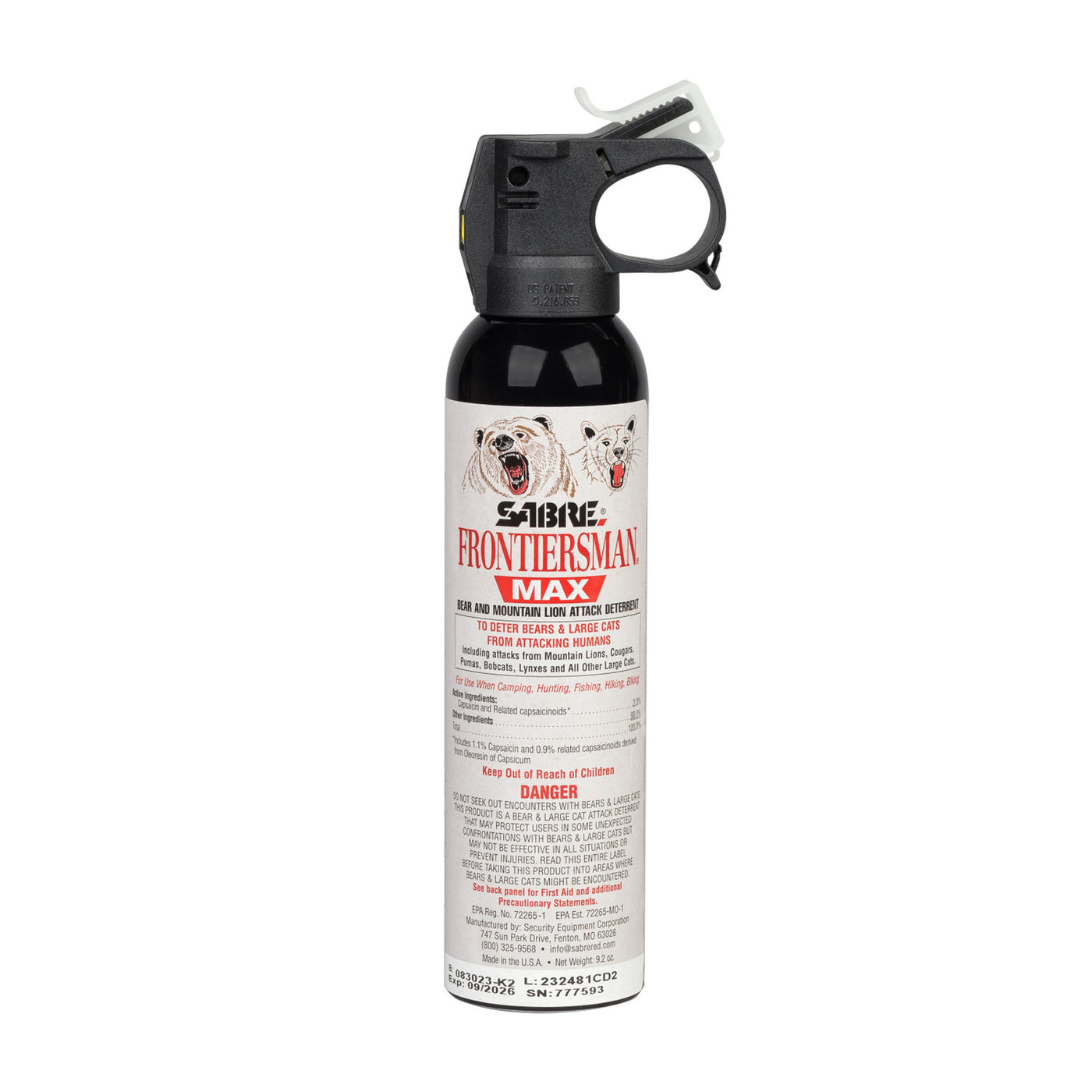 Sabre Frontiersman MAX Bear Deterrent 9.2oz