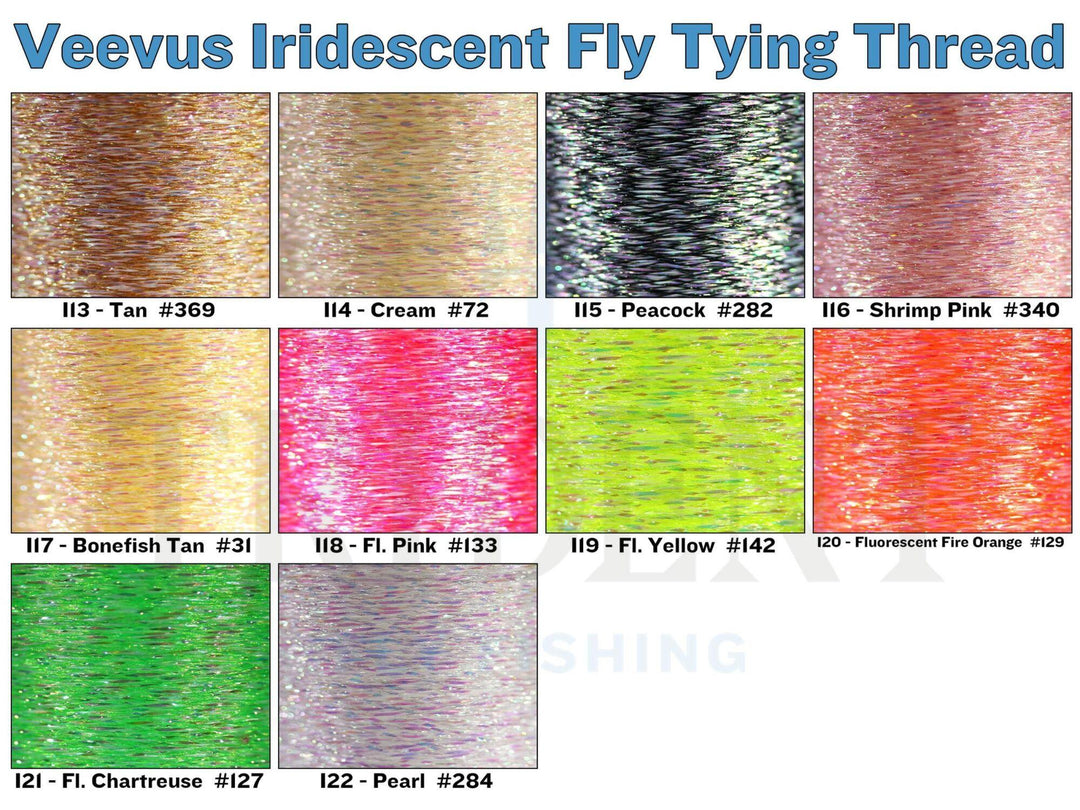 Veebus Thread Color Chart Veevus Iridescent thread 30m – Waypoint Outfitters