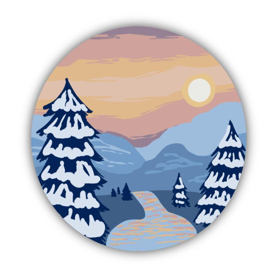 Big Moods Snowy Sunset Winter Sticker
