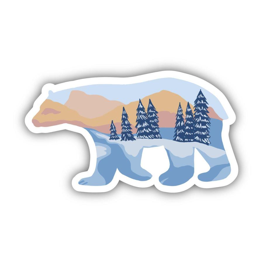 Big Moods Snowy Nature Polar Bear Winter Sticker