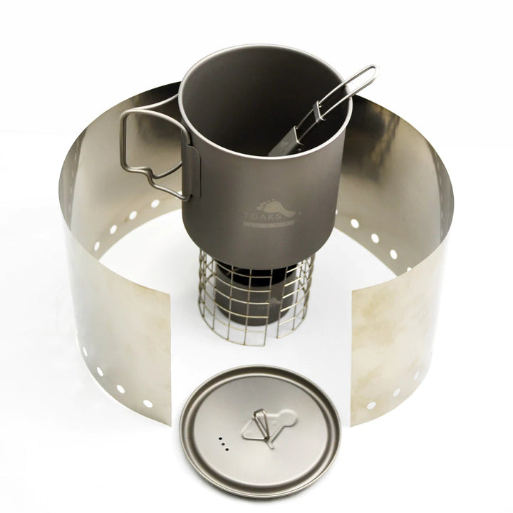 Toaks Titanium Alcohol Stove Cook System with 650ml Pot