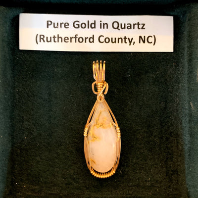 Pendant: Pure Gold in Quartz