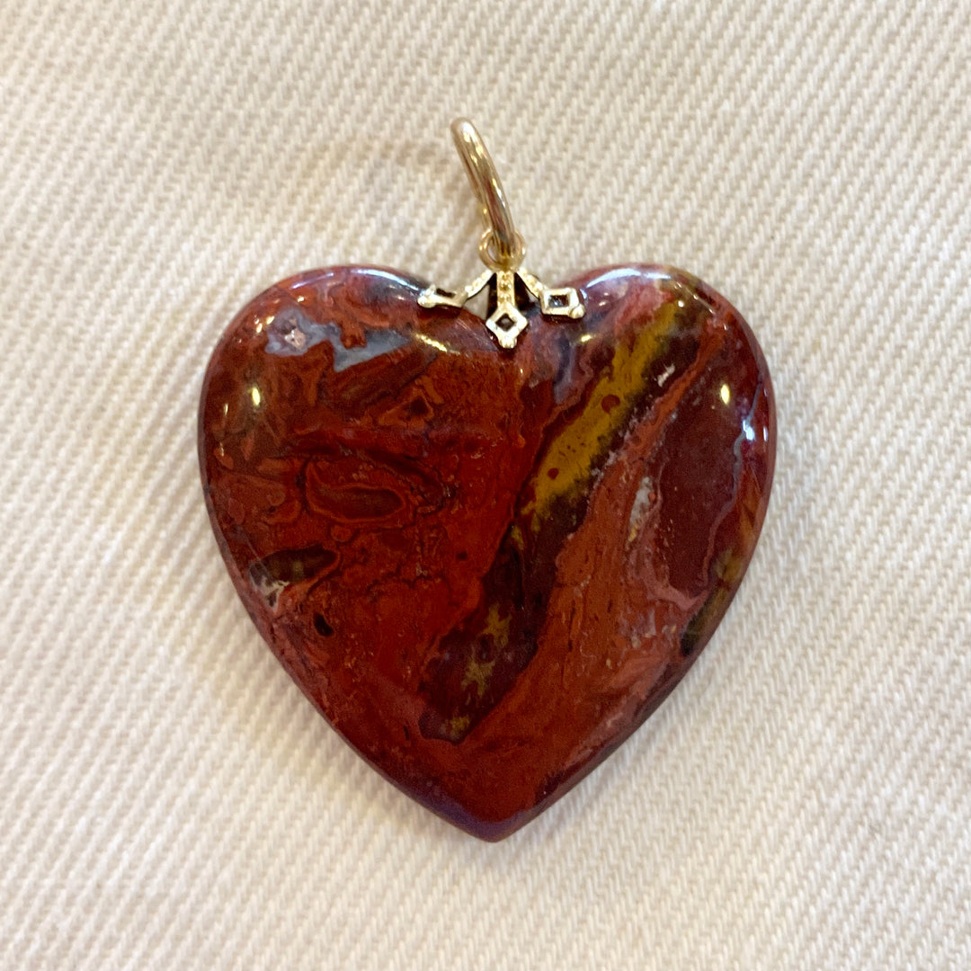 Crystal Creek Gems: Red Jasper Agate Heart Pendant