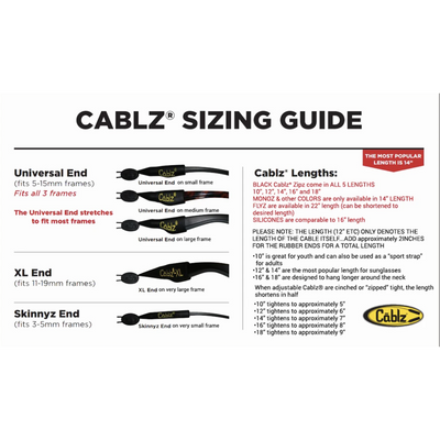 Cablz The Original Cablz Zipz Adjustable