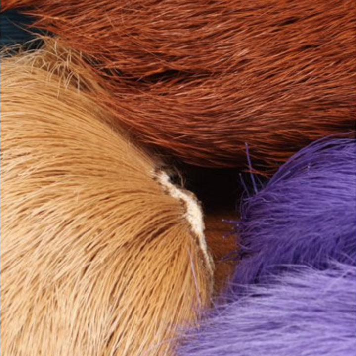 Deer Belly Hair Dyed Over White