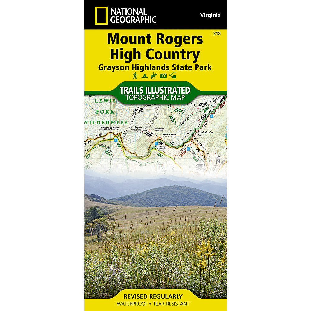 National Geographic Mount Rogers High Country Map