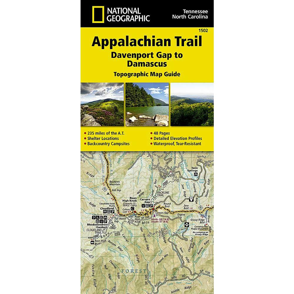 National Geographic Appalachian Trail: Davenport Gap to Damascus - Topographic Map Guide