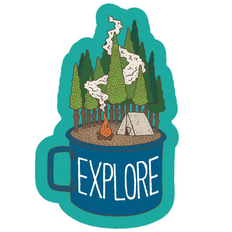 Camp Cup Explore Sticker