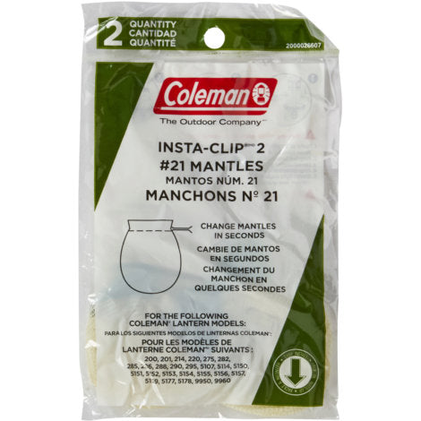 Coleman Insta-Clip #21 Mantles - 2 Pack