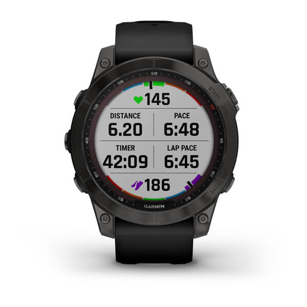 Garmin Fēnix® 7 - Sapphire Solar Edition Black DLC Titanium with Black Band