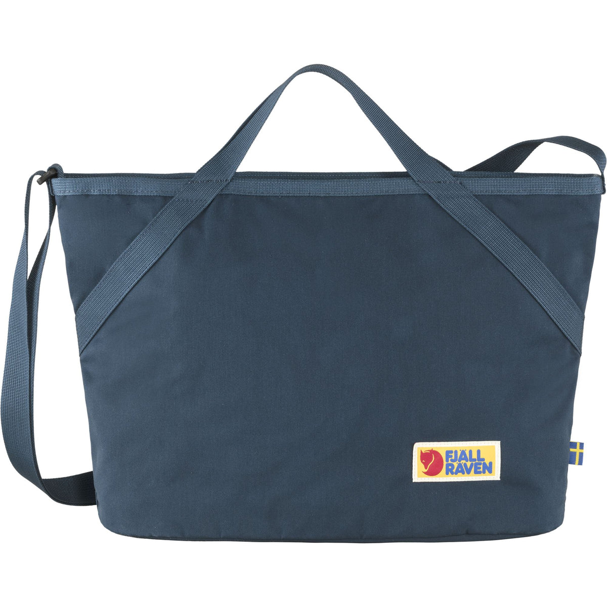Fjällräven Vardag Crossbody Bag in Storm, front view with logo patch
